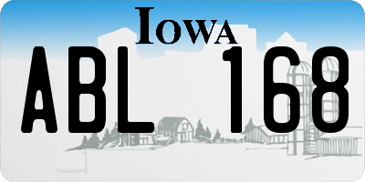 IA license plate ABL168