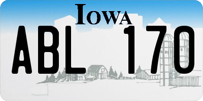 IA license plate ABL170