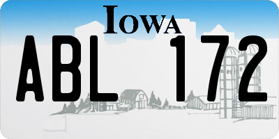 IA license plate ABL172