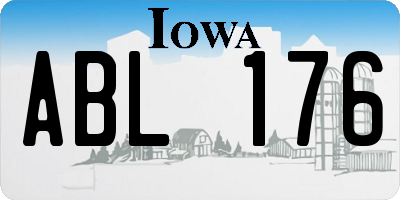 IA license plate ABL176