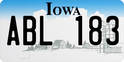 IA license plate ABL183