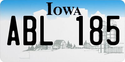 IA license plate ABL185