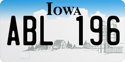 IA license plate ABL196