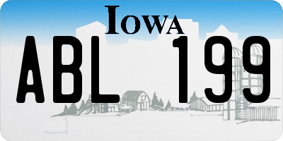 IA license plate ABL199