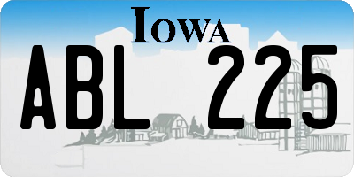 IA license plate ABL225