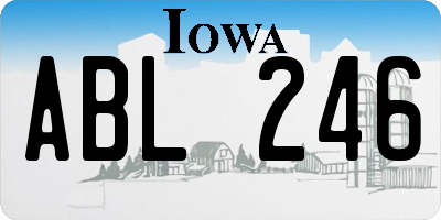 IA license plate ABL246