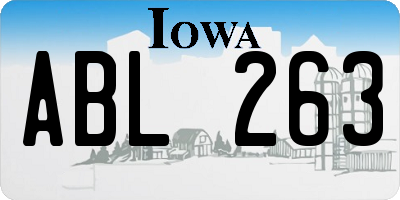IA license plate ABL263