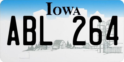IA license plate ABL264