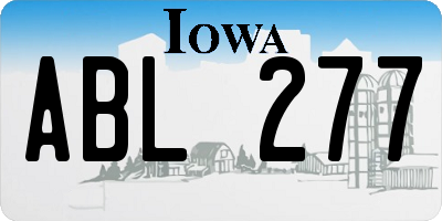 IA license plate ABL277
