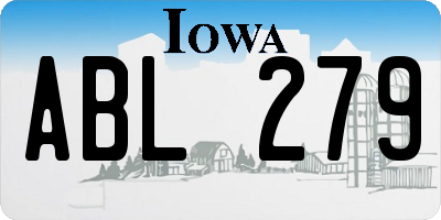 IA license plate ABL279