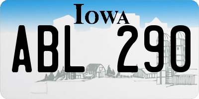 IA license plate ABL290