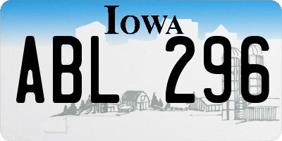 IA license plate ABL296