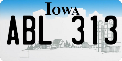 IA license plate ABL313