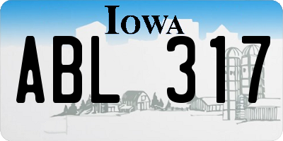 IA license plate ABL317
