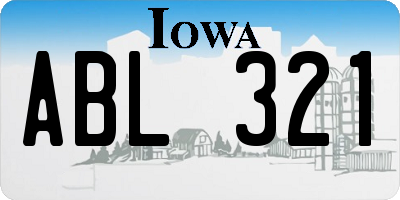 IA license plate ABL321