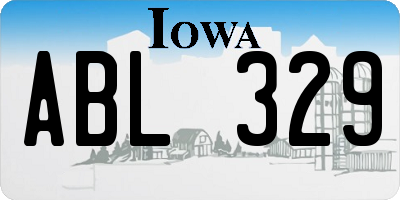 IA license plate ABL329