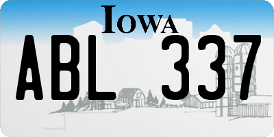 IA license plate ABL337