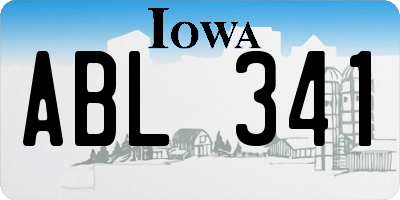 IA license plate ABL341