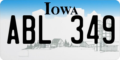 IA license plate ABL349