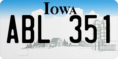IA license plate ABL351