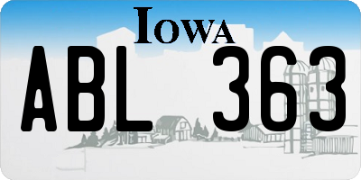 IA license plate ABL363