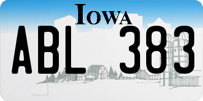 IA license plate ABL383