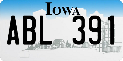 IA license plate ABL391