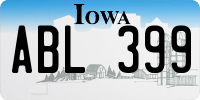 IA license plate ABL399