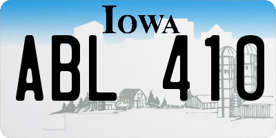 IA license plate ABL410