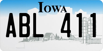 IA license plate ABL411