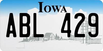 IA license plate ABL429