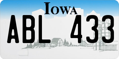 IA license plate ABL433