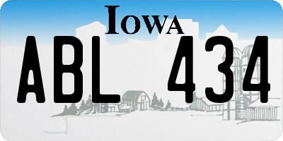 IA license plate ABL434
