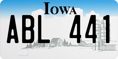 IA license plate ABL441