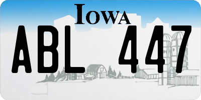 IA license plate ABL447