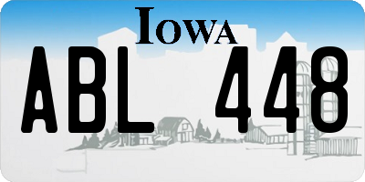 IA license plate ABL448