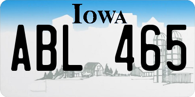 IA license plate ABL465