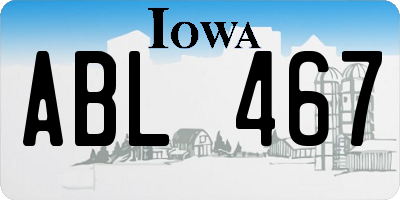 IA license plate ABL467