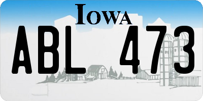 IA license plate ABL473