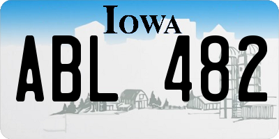 IA license plate ABL482