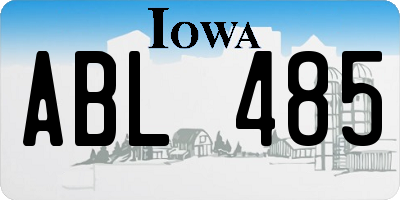 IA license plate ABL485