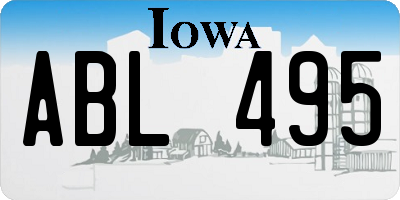 IA license plate ABL495