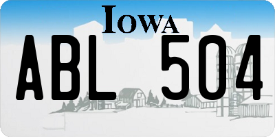 IA license plate ABL504