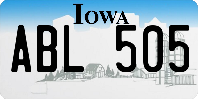 IA license plate ABL505