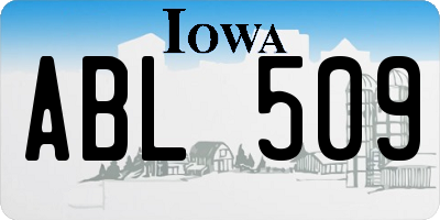 IA license plate ABL509