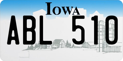 IA license plate ABL510