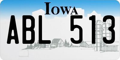 IA license plate ABL513