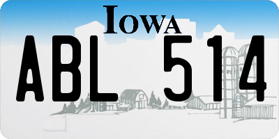 IA license plate ABL514