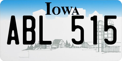 IA license plate ABL515