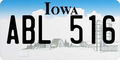 IA license plate ABL516